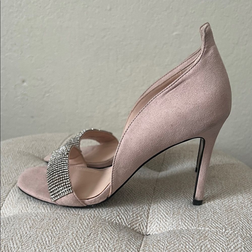 Charles & Keith Satin Crystal-embellished Stiletto-heel Sandels in Mauve in 37 - Picture 3 of 13